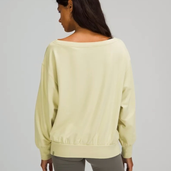 Pleated Modal Fleece Pullover Sz6 Dew Gree - Picture 2 of 10